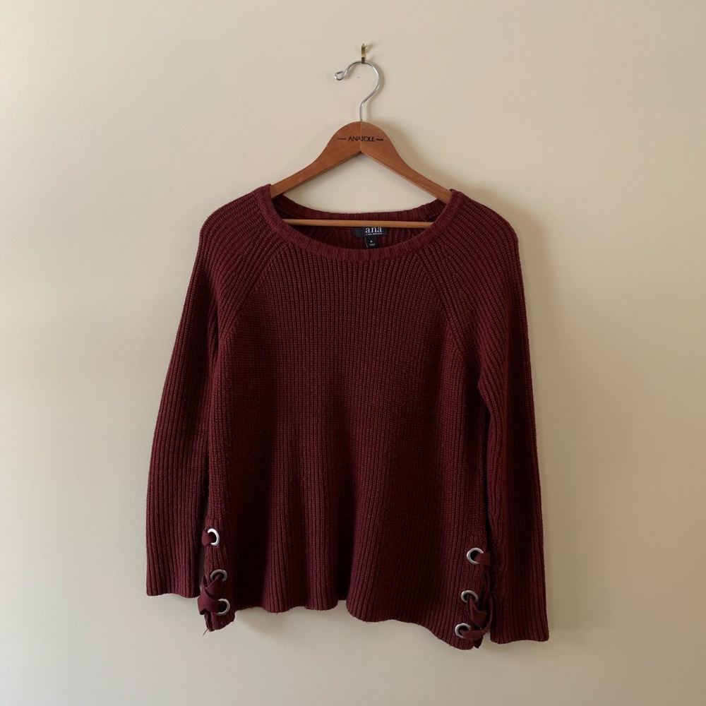 Sweater with Laced Sides